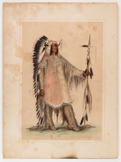Mah-to-toh-pa, el Jefe Mandan de George Catlin