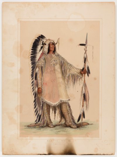 Mah-to-toh-pa, el Jefe Mandan de George Catlin