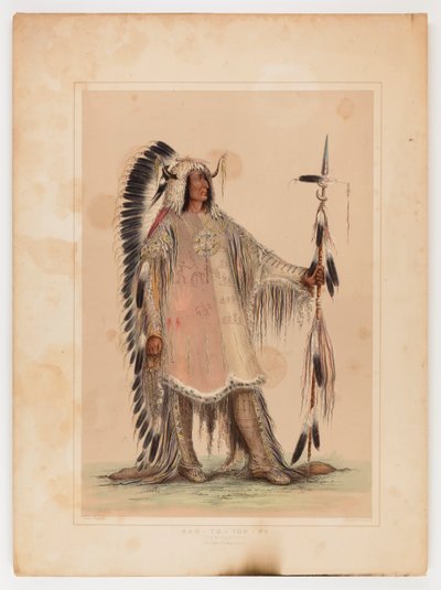 Mah-to-toh-pa, el Jefe Mandan de George Catlin