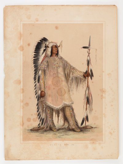 Mah-to-toh-pa, el Jefe Mandan de George Catlin