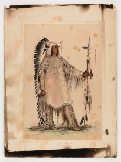 Mah-to-toh-pa, el Jefe Mandan de George Catlin