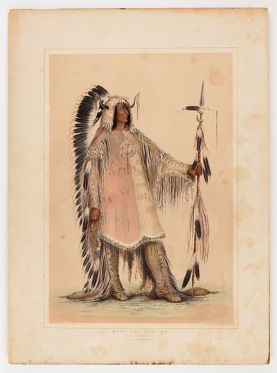 Mah-to-toh-pa, el Jefe Mandan de George Catlin
