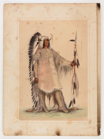 Mah-to-toh-pa, el Jefe Mandan de George Catlin