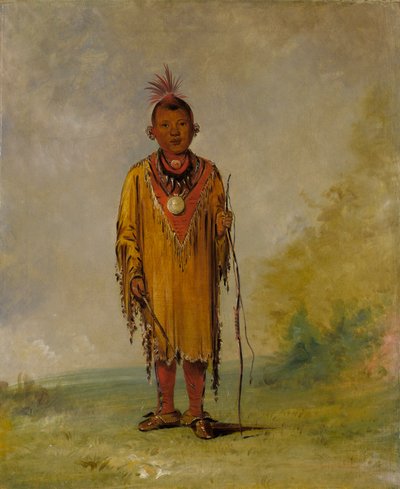 Me-sóu-wahk, Cabello de Ciervo, Hijo Predilecto de Kee-o-kúk de George Catlin