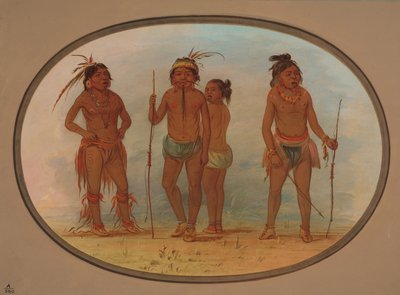 Miembros de la tribu Botocudo, 1854-1869 de George Catlin