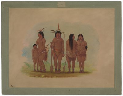Miembros de la tribu Payaguas de George Catlin
