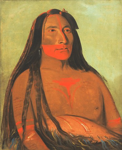 Máh-to-tóh-pa, Cuatro Osos, Segundo Jefe en Luto de George Catlin