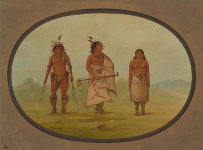 Jefe Mohave, un guerrero y su esposa, 1855-1869 de George Catlin