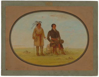 Jefe Mohicano y un Misionero de George Catlin