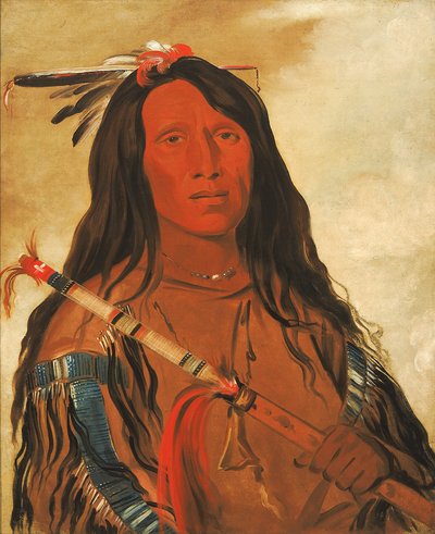 Né-hee-ó-ee-wóo-tis, Lobo en la Colina, Jefe de la Tribu de George Catlin