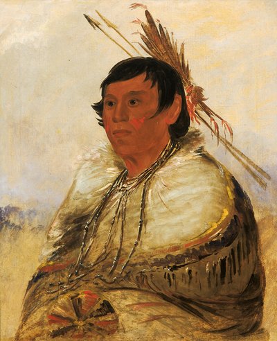 Ni-a-có-mo, Fija con el pie, un valiente, 1830 de George Catlin