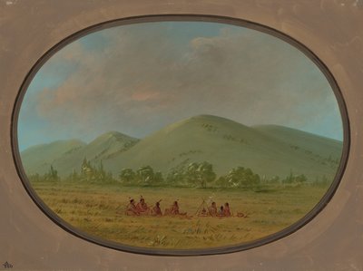 Acantilados de Nishnabotana, Alto Missouri de George Catlin