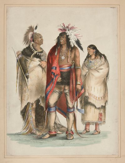 indios norteamericanos, pl. 1 de la cartera de indios norteamericanos de George Catlin
