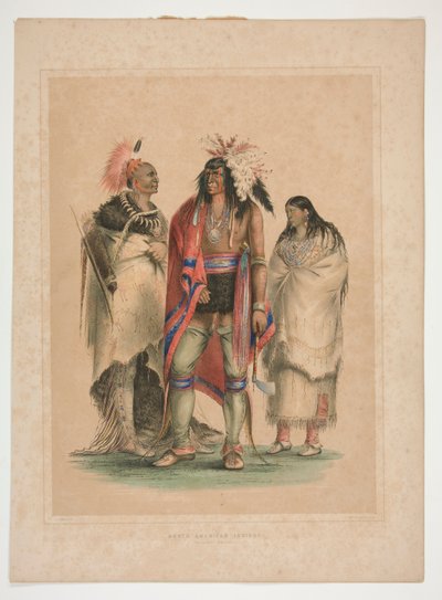 indios norteamericanos, pl. 1 de la cartera de indios norteamericanos de George Catlin