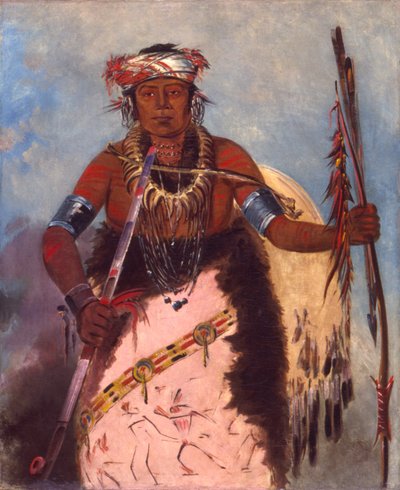 Notch-ee-níng-a, Sin Corazón, (llamado Nube Blanca), Jefe de la Tribu de George Catlin