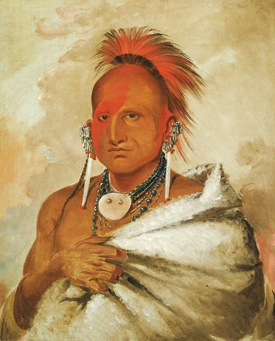 O-rón-gás-see, Cazador de osos, un guerrero célebre, 1832 de George Catlin