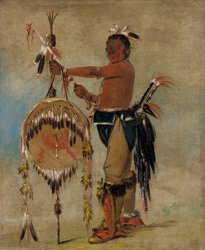 Pash-ee-pa-hó, Pequeño Jefe Apuñalador, un venerable jefe sauk de George Catlin