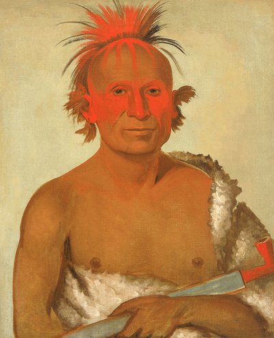 Pash-ee-pa-hó, Pequeño Jefe Apuñalador, el Joven, Uno de los Bravos de Halcón Negro de George Catlin