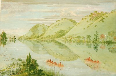 Pintorescos acantilados sobre Prairie du Chien de George Catlin