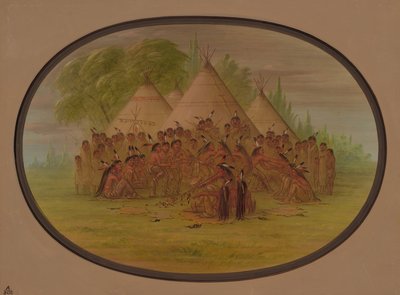Danza de la Pipa - Assinneboine de George Catlin