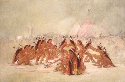 Baile de gaitas, Assiniboine de George Catlin
