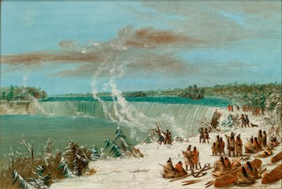 Portage alrededor de las cataratas del Niágara en Table Rock, 1847-1848 de George Catlin