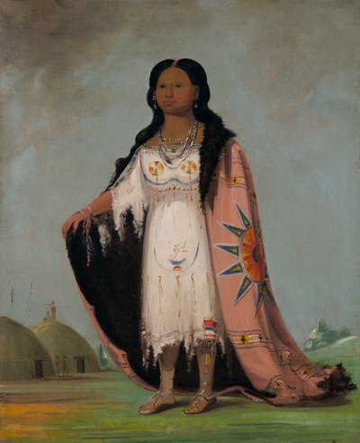 Pshán-shaw, Hierba de dulce aroma, Hija de doce años de Mano Sangrienta de George Catlin