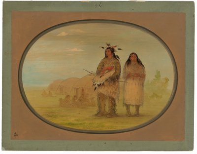 Jefe Riccarree y su esposa de George Catlin