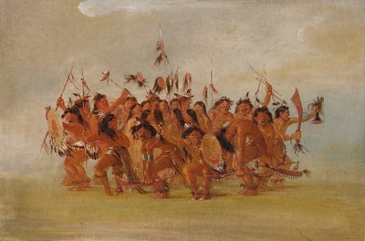 Danza del cuero cabelludo, boca del río Teton de George Catlin