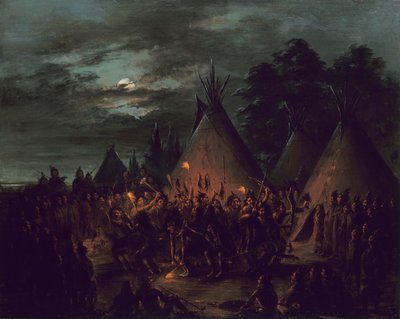 Danza del cuero cabelludo, Sioux de George Catlin