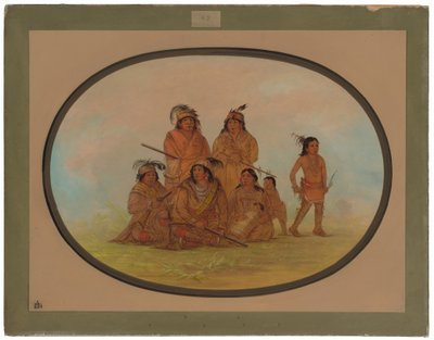 Indios seminolas, prisioneros en Fort Moultrie de George Catlin