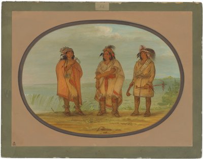 Jefe séneca, Red Jacket, con dos guerreros de George Catlin