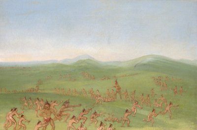 Sham Fight, Mandan Boys de George Catlin