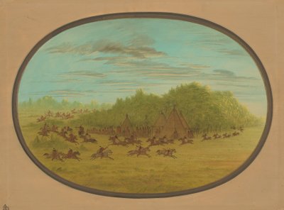 Simulacro de Lucha de los Comanches, 1861-1869 de George Catlin