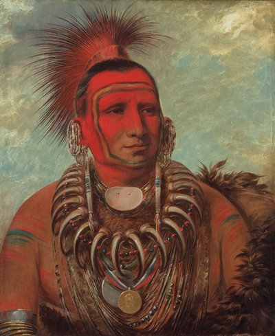 Shon-ta-yi-ga, Pequeño Lobo, un Guerrero Famoso de George Catlin