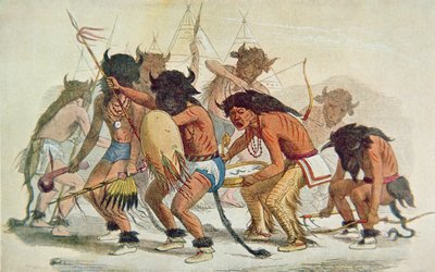 Danza del búfalo Sioux de George Catlin