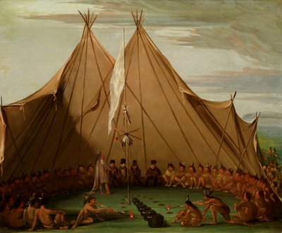 Fiesta de Perros Sioux, 1832-1837 de George Catlin