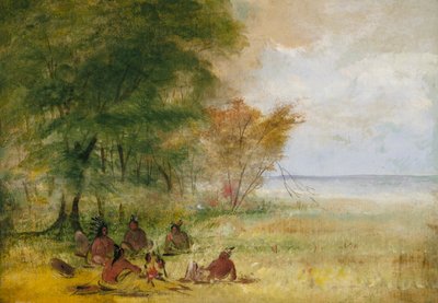 Consejo Indio Sioux, Jefes en profunda deliberación de George Catlin