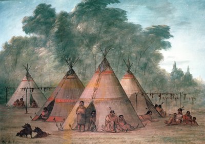 Aldea sioux de George Catlin