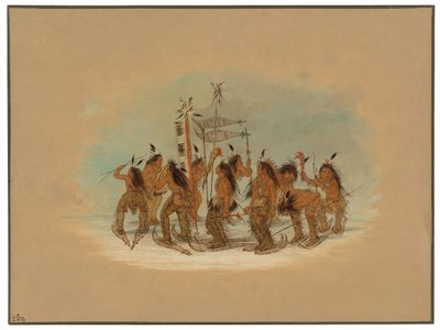 Danza de raquetas de nieve - Ojibbeway de George Catlin