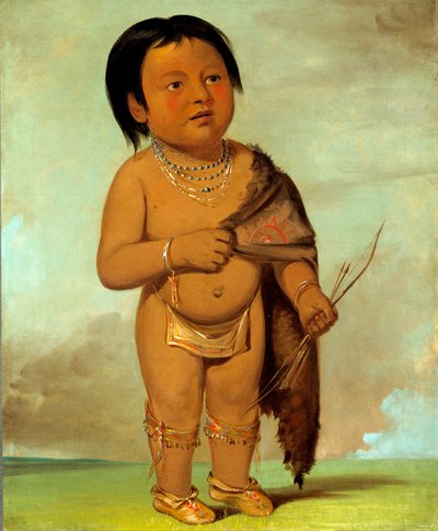 Tcha-aés-ka-ding, nieto de grasa de lomo de toro búfalo de George Catlin