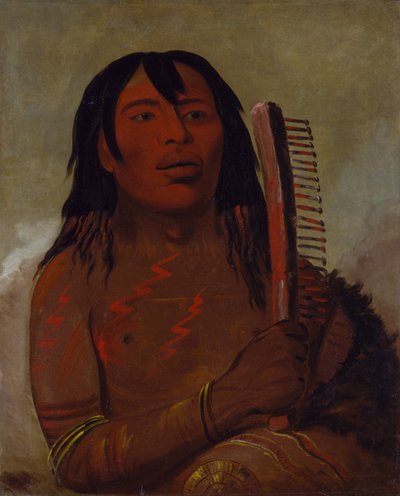 Tcha-dés-sa-ko-máh-pee, Hijo del Oso, 1832 de George Catlin