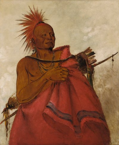 Tcha-tó-ga, Búfalo Loco, Asesino de Dos Hombres Blancos de George Catlin