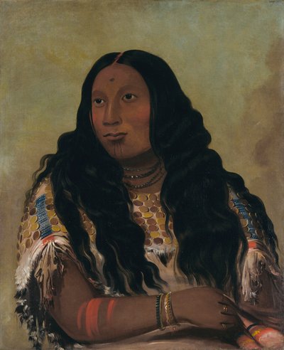 Tchón-su-móns-ka, Barra de Arena, Esposa del comerciante François Chardon de George Catlin