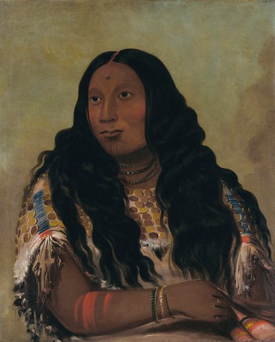 Tchón-su-móns-ka, Barra de Arena, Esposa del Comerciante François Chardon de George Catlin