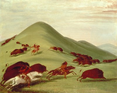La Caza del Búfalo de George Catlin