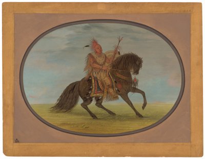 El zorro corriendo en un buen caballo - Saukie de George Catlin