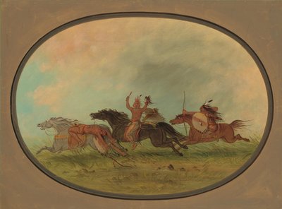 El escalpador escalpado - Pawnees y Cheyennes de George Catlin