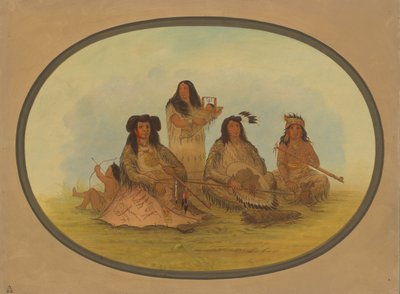 El Jefe Sioux con Varios Indios, 1861-1869 de George Catlin