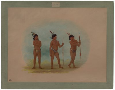 Tres niños Auca de George Catlin